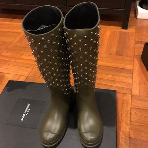 Saint Laurent (YSL) Studded Rain Boots